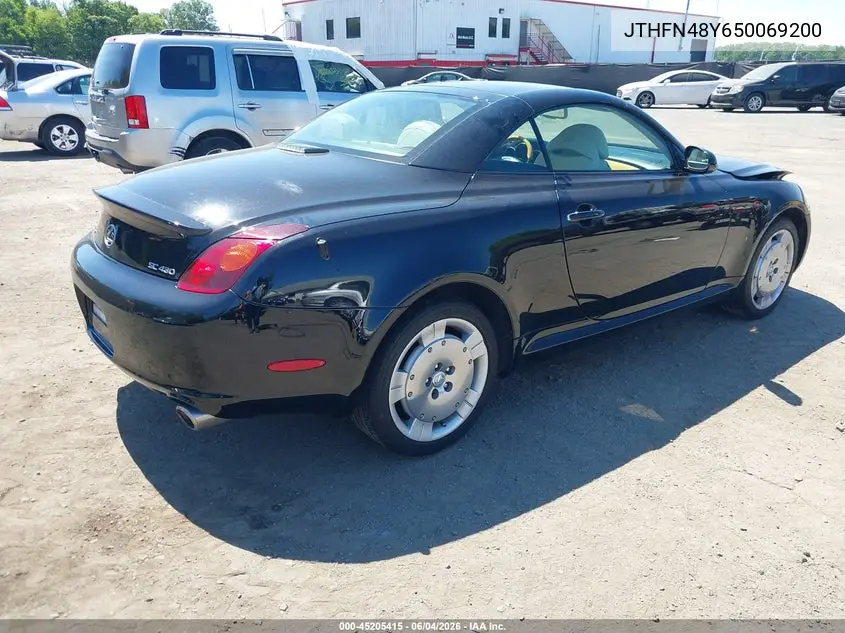 2005 Lexus Sc 430 VIN: JTHFN48Y650069200 Lot: 45205415