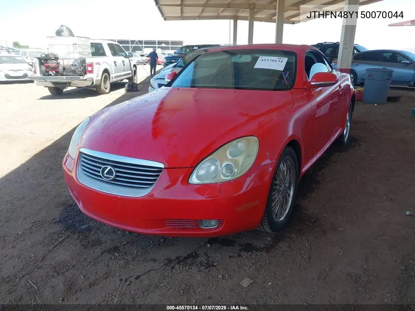 2005 Lexus Sc 430 VIN: JTHFN48Y150070044 Lot: 45570134