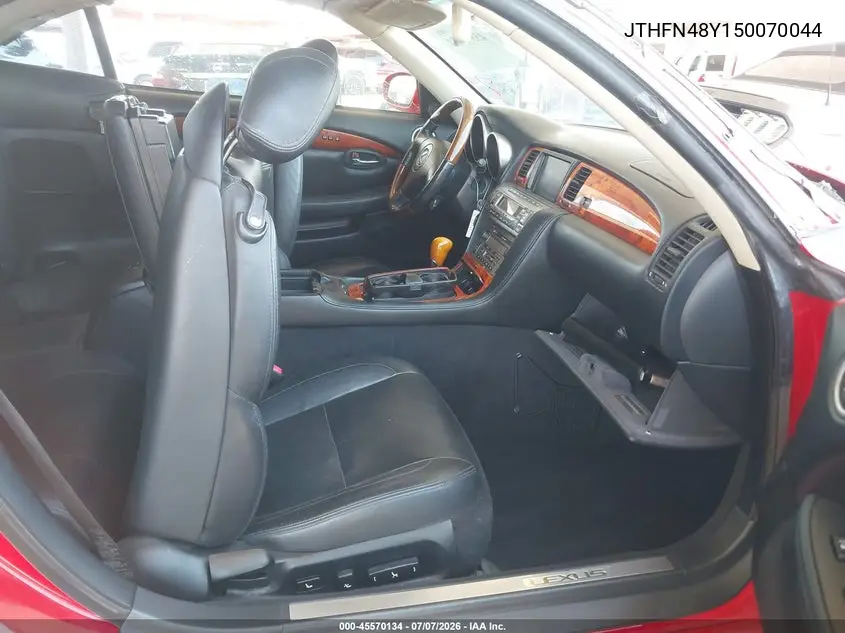 2005 Lexus Sc 430 VIN: JTHFN48Y150070044 Lot: 45570134
