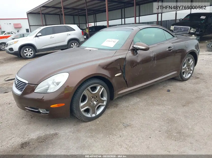 2006 Lexus Sc 430 VIN: JTHFN48Y769000562 Lot: 45163744