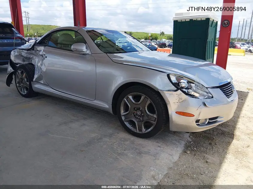 2006 Lexus Sc 430 VIN: JTHFN48Y269005894 Lot: 45566204