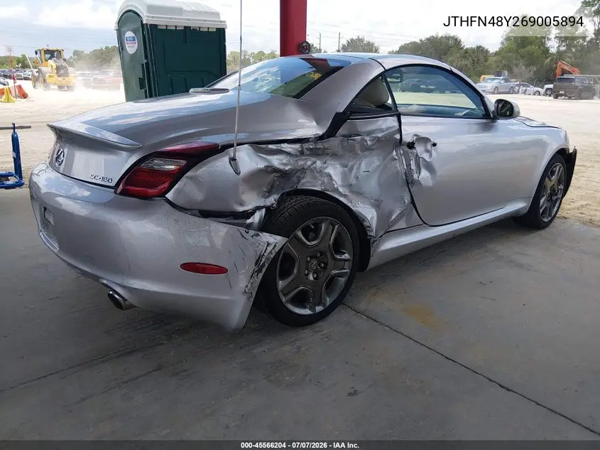 2006 Lexus Sc 430 VIN: JTHFN48Y269005894 Lot: 45566204