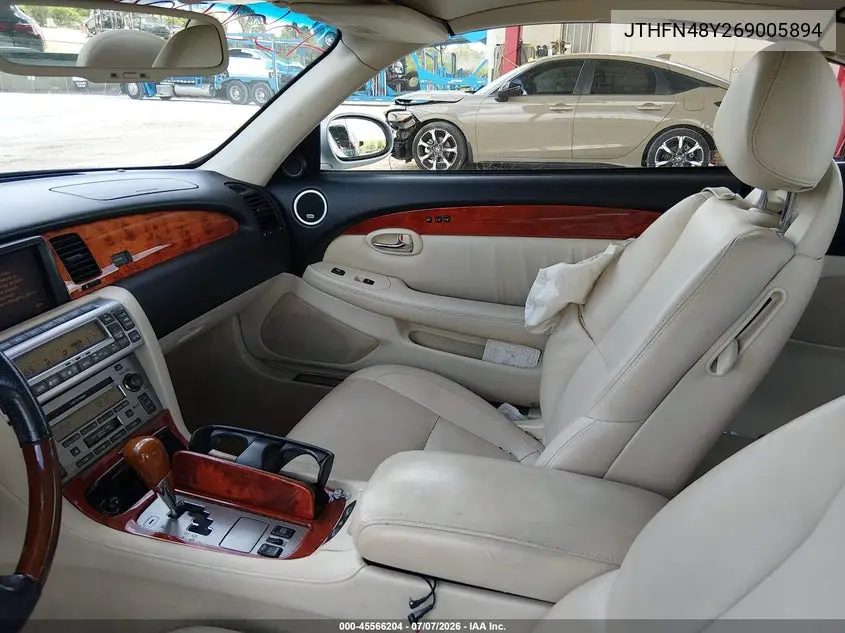 2006 Lexus Sc 430 VIN: JTHFN48Y269005894 Lot: 45566204