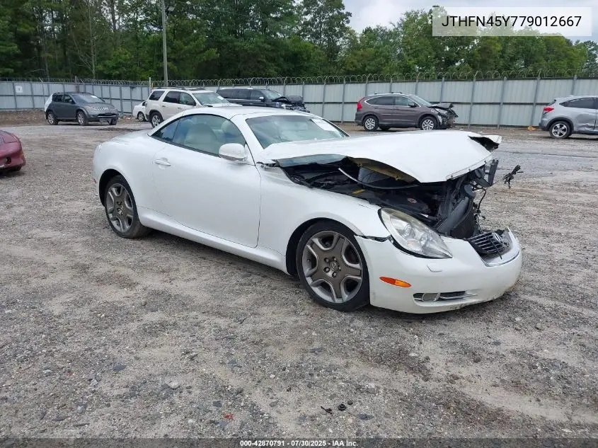2007 Lexus Sc 430 VIN: JTHFN45Y779012667 Lot: 42870791