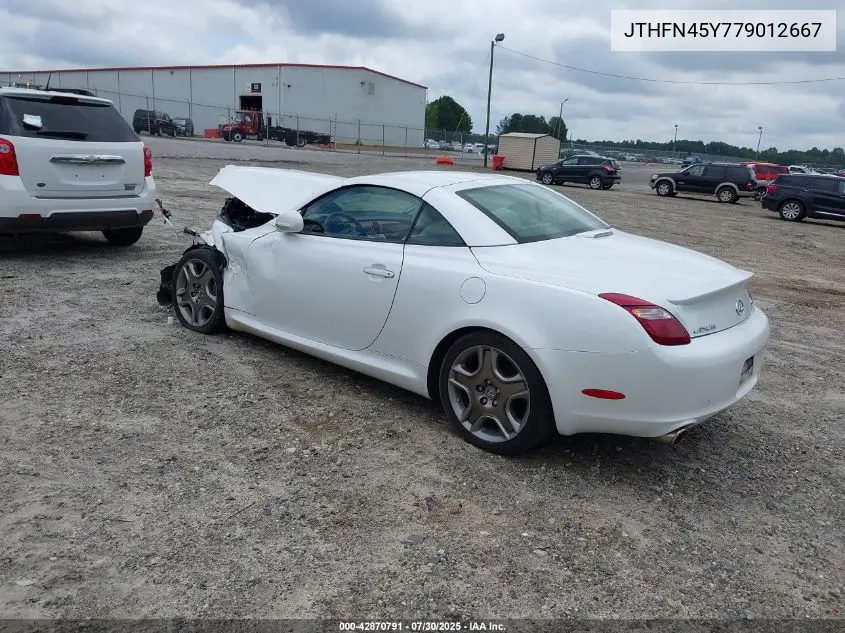 2007 Lexus Sc 430 VIN: JTHFN45Y779012667 Lot: 42870791