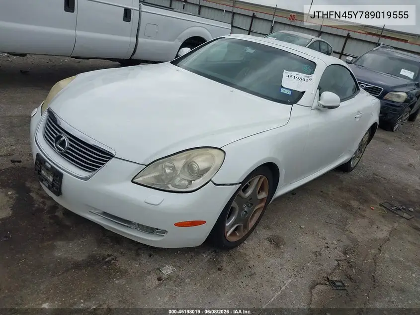 2008 Lexus Sc 430 VIN: JTHFN45Y789019555 Lot: 45198019