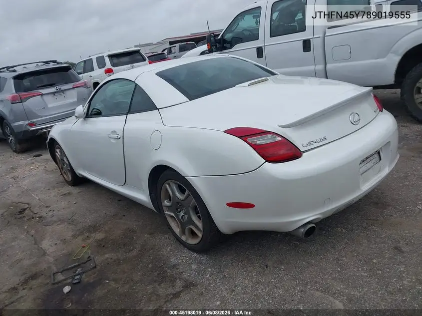 2008 Lexus Sc 430 VIN: JTHFN45Y789019555 Lot: 45198019
