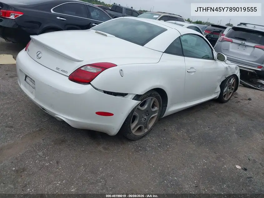2008 Lexus Sc 430 VIN: JTHFN45Y789019555 Lot: 45198019