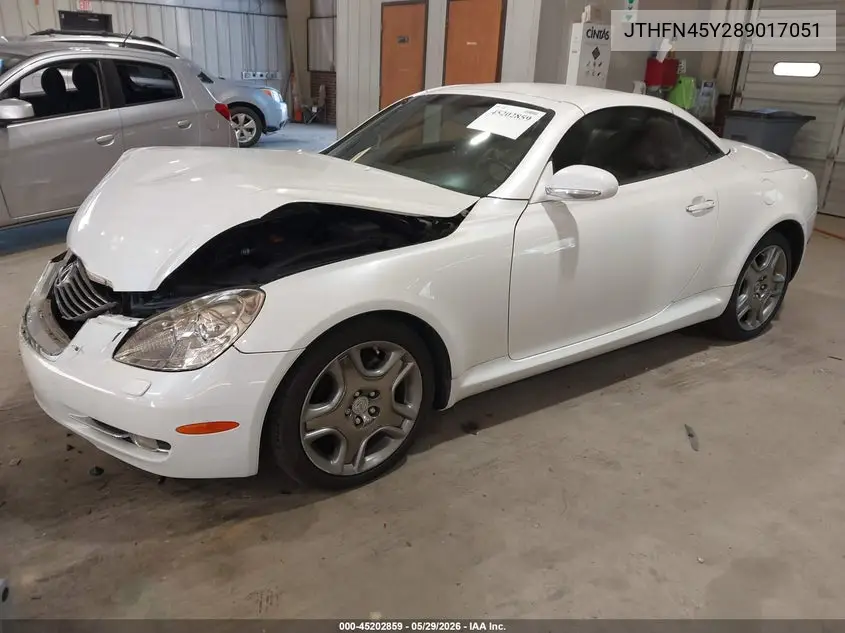 2008 Lexus Sc 430 VIN: JTHFN45Y289017051 Lot: 45202859