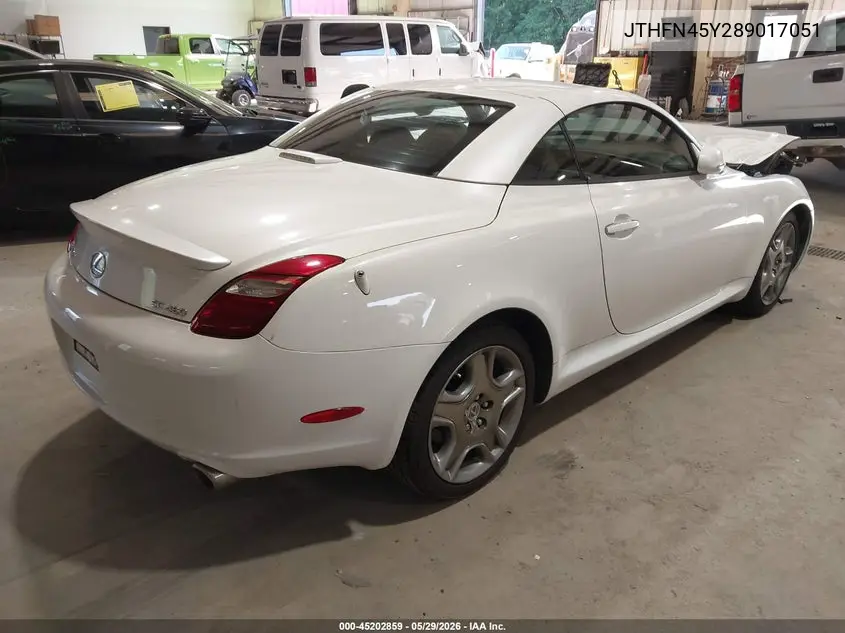 2008 Lexus Sc 430 VIN: JTHFN45Y289017051 Lot: 45202859