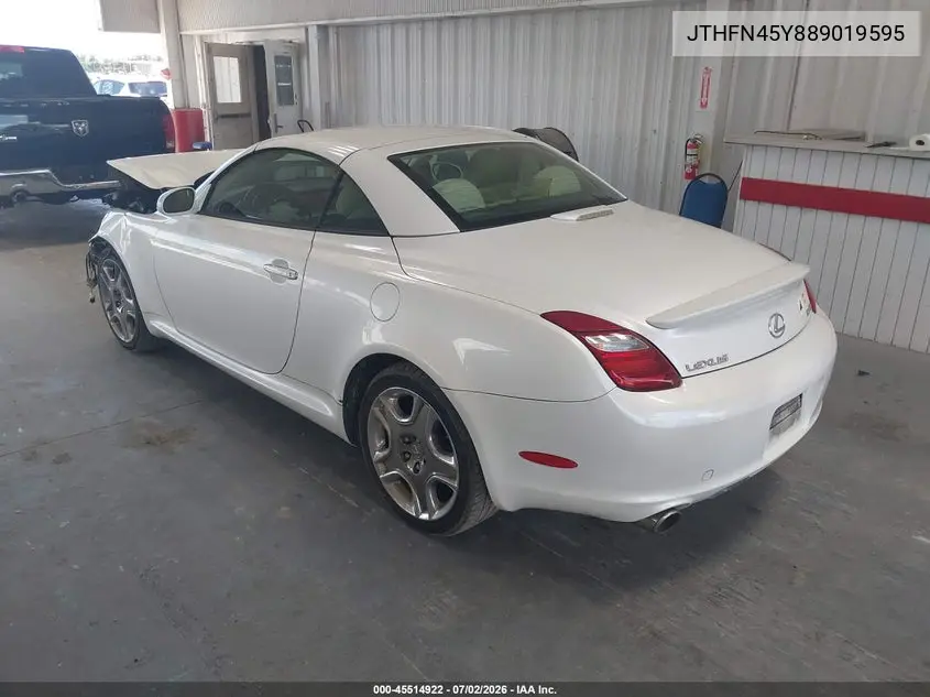 2008 Lexus Sc 430 VIN: JTHFN45Y889019595 Lot: 45514922