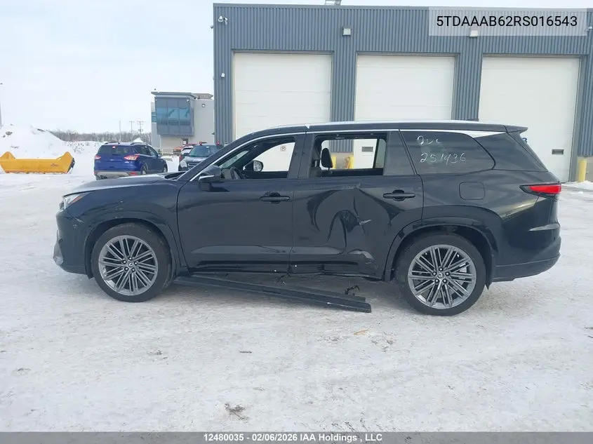 2024 Lexus Tx 350 Base/350 Premium/350 Luxury VIN: 5TDAAAB62RS016543 Lot: 12480035