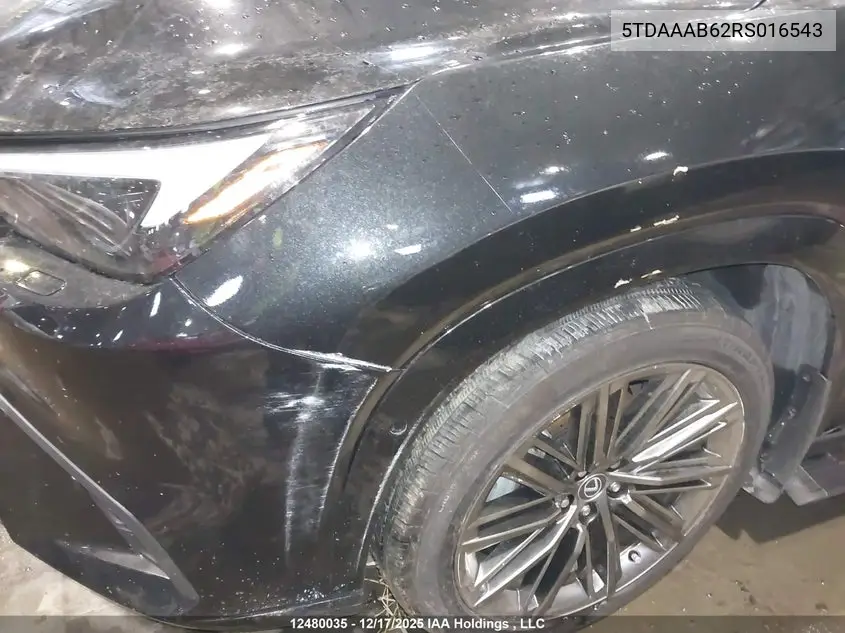 2024 Lexus Tx 350 Base/350 Premium/350 Luxury VIN: 5TDAAAB62RS016543 Lot: 12480035