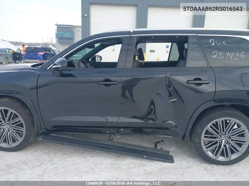 2024 Lexus Tx 350 Base/350 Premium/350 Luxury VIN: 5TDAAAB62RS016543 Lot: 12480035
