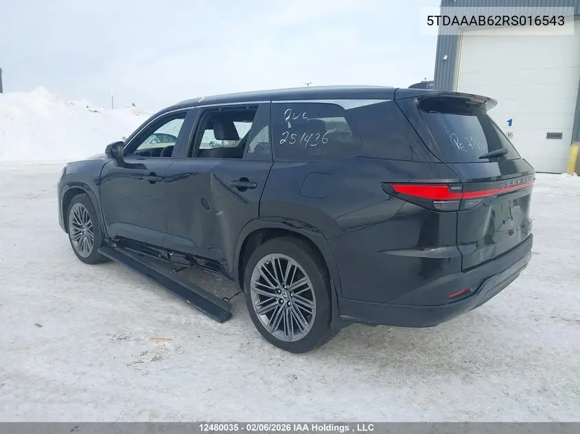 2024 Lexus Tx 350 Base/350 Premium/350 Luxury VIN: 5TDAAAB62RS016543 Lot: 12480035