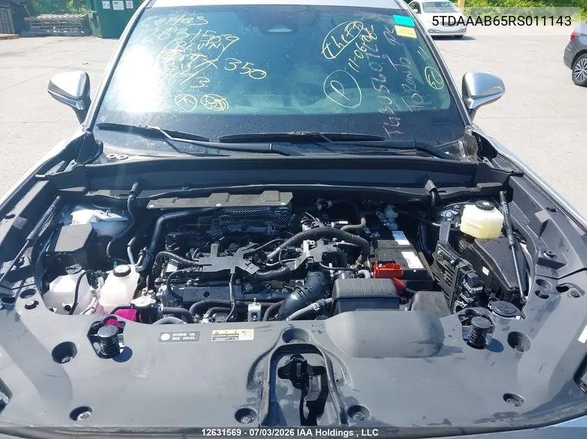 2024 Lexus Tx 350 VIN: 5TDAAAB65RS011143 Lot: 12631569
