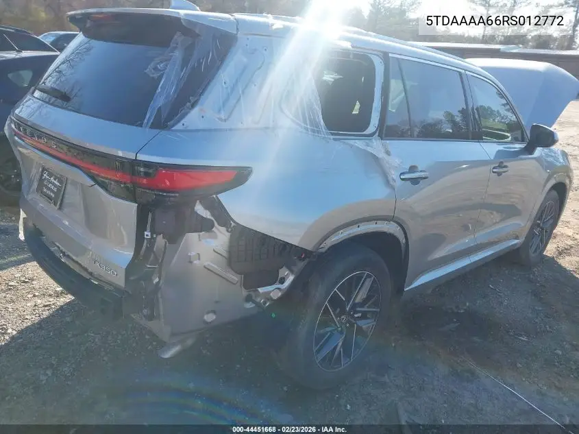 2024 Lexus Tx 350 Premium VIN: 5TDAAAA66RS012772 Lot: 44451668