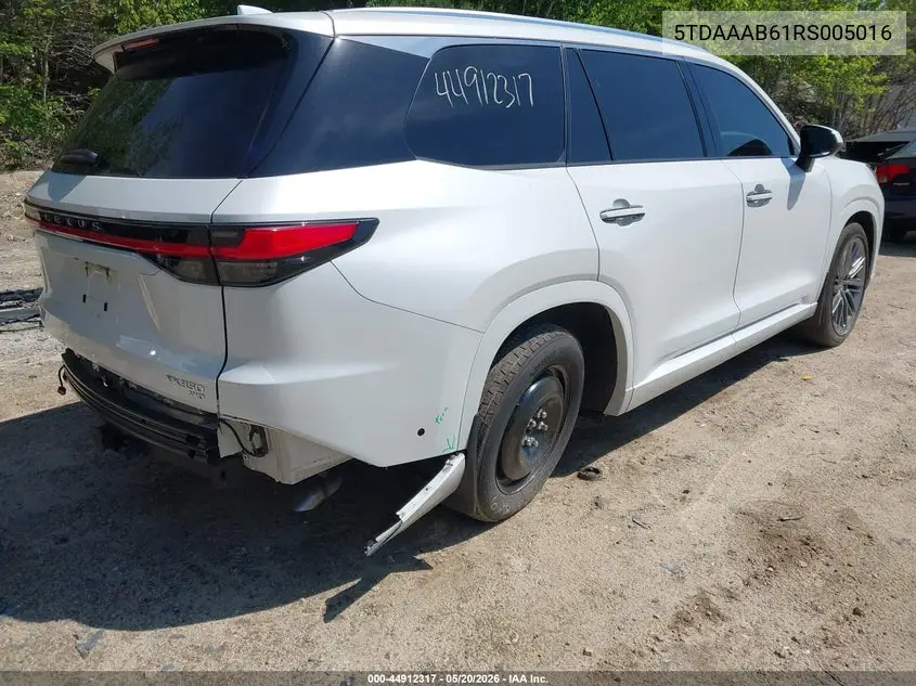 2024 Lexus Tx 350 Luxury VIN: 5TDAAAB61RS005016 Lot: 44912317