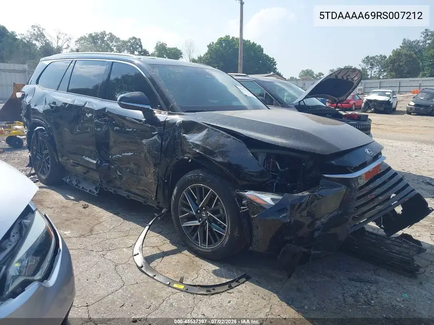 2024 Lexus Tx 350 Luxury VIN: 5TDAAAA69RS007212 Lot: 45537397