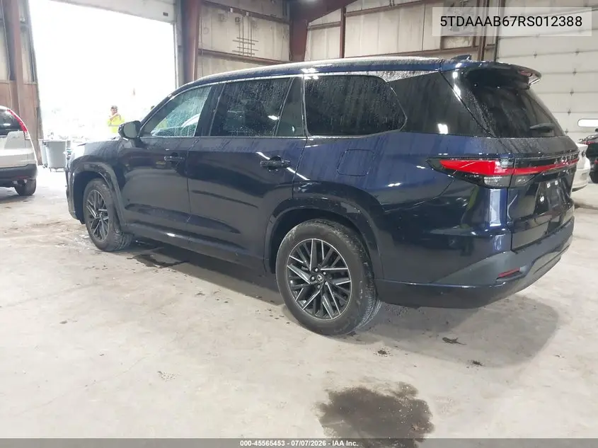2024 Lexus Tx 350 Premium VIN: 5TDAAAB67RS012388 Lot: 45565453