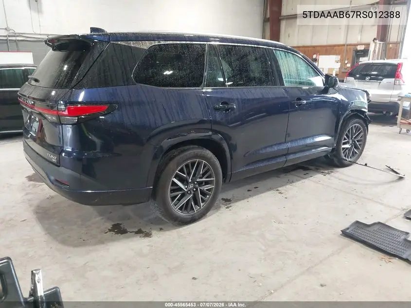 2024 Lexus Tx 350 Premium VIN: 5TDAAAB67RS012388 Lot: 45565453