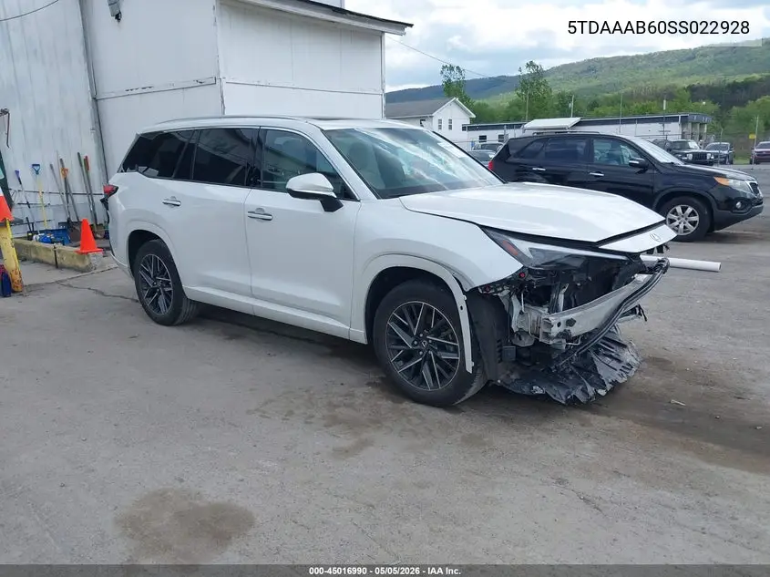 2025 Lexus Tx 350 Premium VIN: 5TDAAAB60SS022928 Lot: 45016990