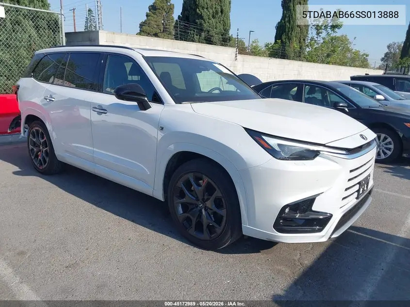 2025 Lexus Tx 500H F Sport Luxury VIN: 5TDABAB66SS013888 Lot: 45172989