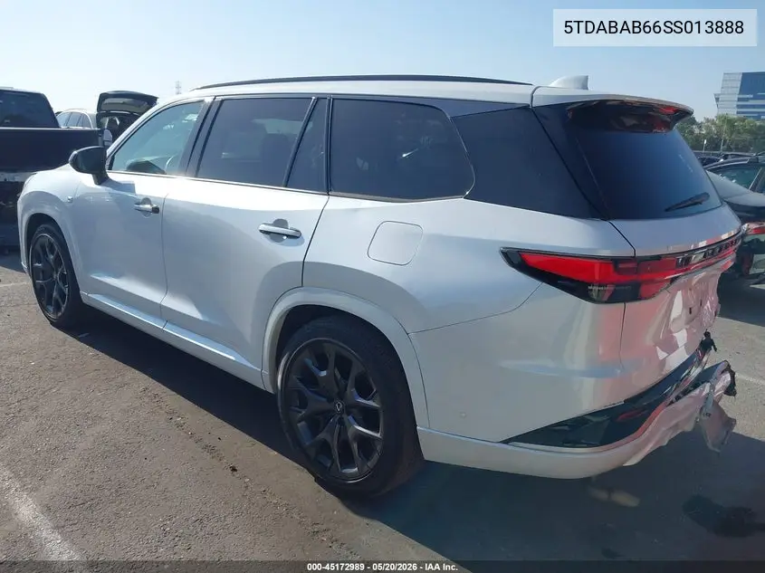 2025 Lexus Tx 500H F Sport Luxury VIN: 5TDABAB66SS013888 Lot: 45172989