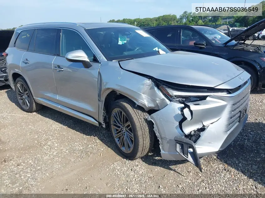 2025 Lexus Tx 350 Luxury VIN: 5TDAAAB67SS036549 Lot: 45356661