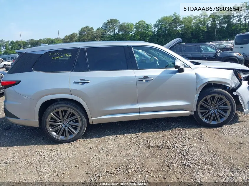 2025 Lexus Tx 350 Luxury VIN: 5TDAAAB67SS036549 Lot: 45356661