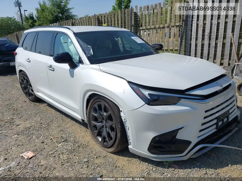 2025 Lexus Tx 500H F Sport Premium VIN: 5TDABAB69SS014338 Lot: 45520347
