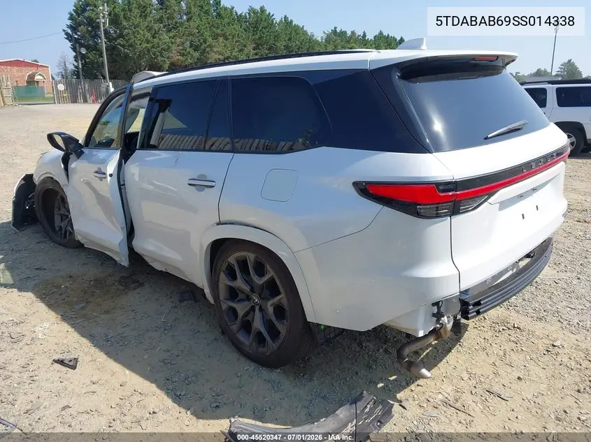 2025 Lexus Tx 500H F Sport Premium VIN: 5TDABAB69SS014338 Lot: 45520347