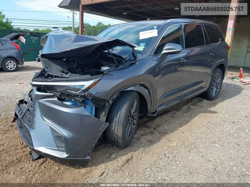 2025 Lexus Tx 350 Premium VIN: 5TDAAAB68SS026757 Lot: 45575803