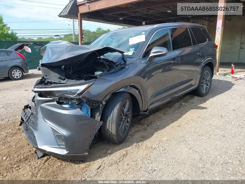 2025 Lexus Tx 350 Premium VIN: 5TDAAAB68SS026757 Lot: 45575803