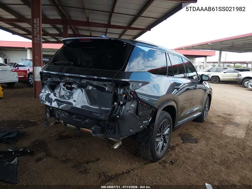 2025 Lexus Tx 350 Luxury VIN: 5TDAAAB61SS021982 Lot: 45597721