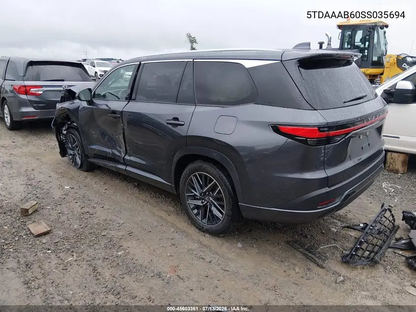 2025 Lexus Tx 350 Premium VIN: 5TDAAAB60SS035694 Lot: 45603361