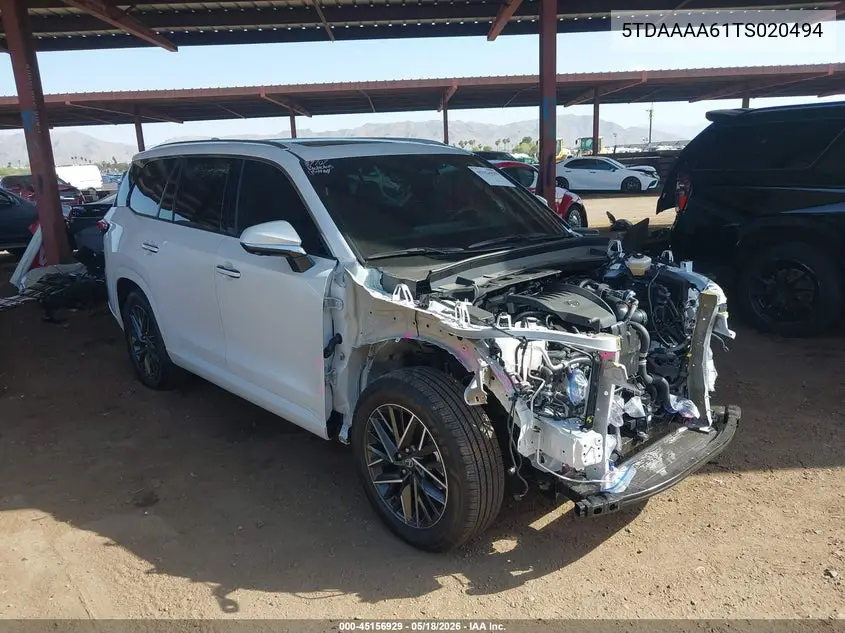 2026 Lexus Tx 350 Premium VIN: 5TDAAAA61TS020494 Lot: 45156929