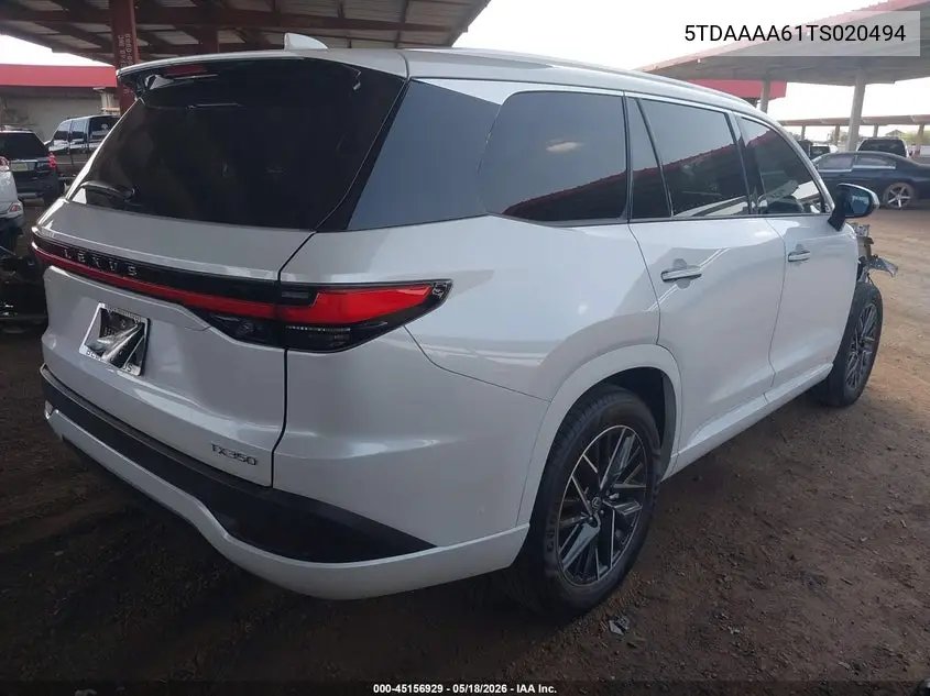 2026 Lexus Tx 350 Premium VIN: 5TDAAAA61TS020494 Lot: 45156929