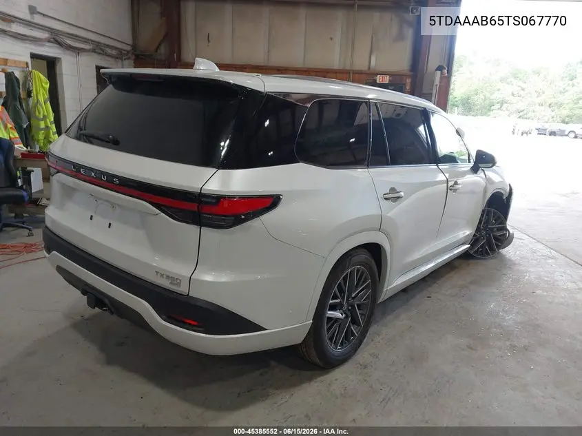 2026 Lexus Tx 350 Premium VIN: 5TDAAAB65TS067770 Lot: 45385552