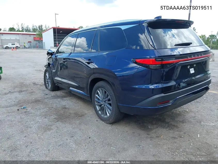 2026 Lexus Tx 350 VIN: 5TDAAAA63TS019511 Lot: 45401195