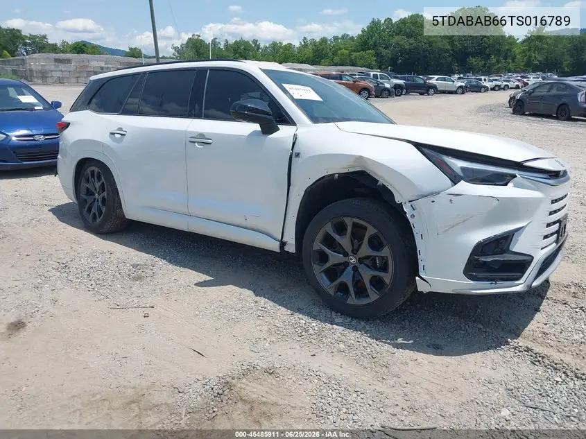 2026 Lexus Tx 500H F Sport Performance Premium VIN: 5TDABAB66TS016789 Lot: 45485911