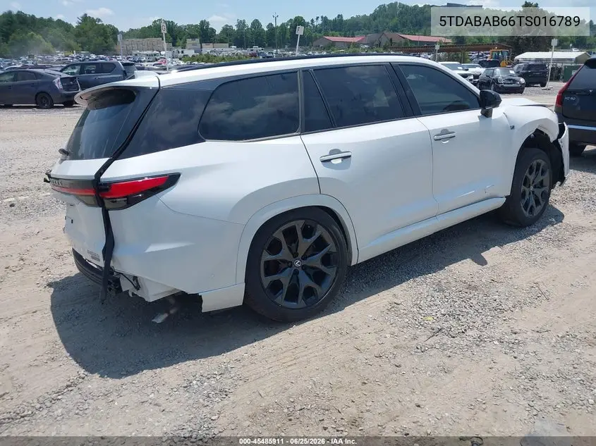 2026 Lexus Tx 500H F Sport Performance Premium VIN: 5TDABAB66TS016789 Lot: 45485911