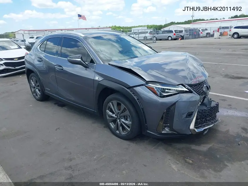 2019 Lexus Ux 250H F Sport VIN: JTHU9JBH4K2011492 Lot: 45084496