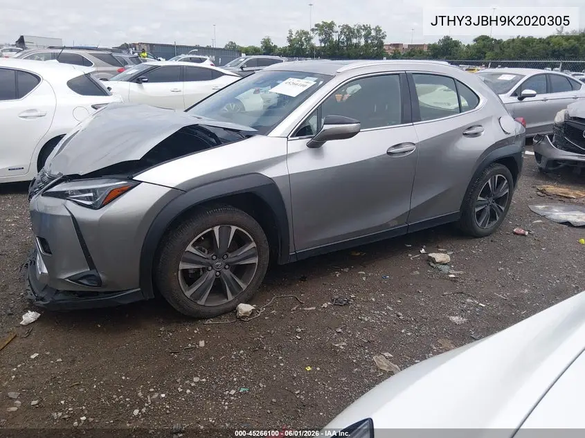 2019 Lexus Ux 200 VIN: JTHY3JBH9K2020305 Lot: 45266100