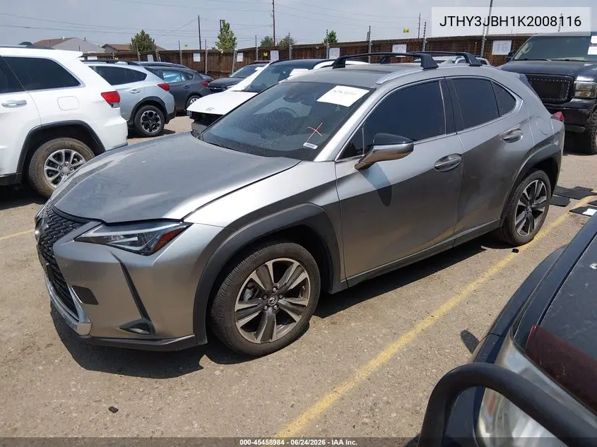 2019 Lexus Ux 200 VIN: JTHY3JBH1K2008116 Lot: 45458984