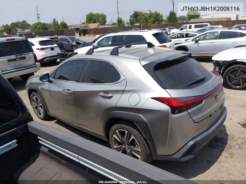 2019 Lexus Ux 200 VIN: JTHY3JBH1K2008116 Lot: 45458984