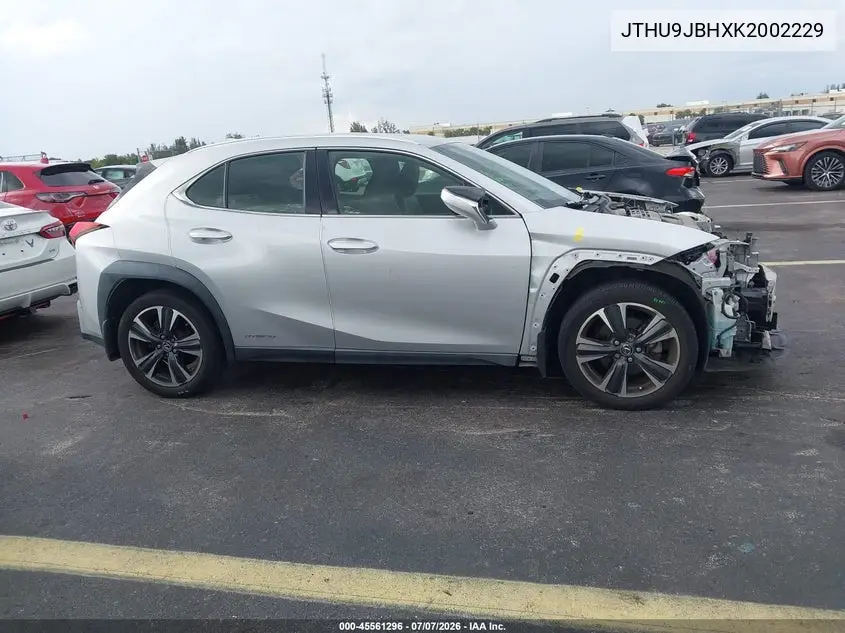 2019 Lexus Ux 250H VIN: JTHU9JBHXK2002229 Lot: 45561296
