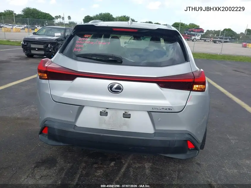 2019 Lexus Ux 250H VIN: JTHU9JBHXK2002229 Lot: 45561296