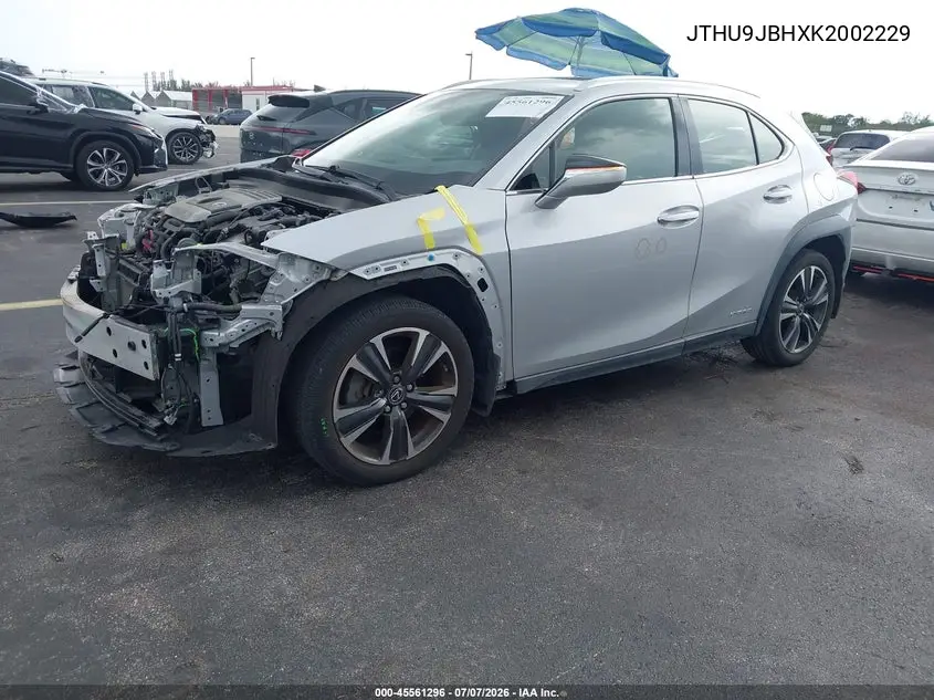 2019 Lexus Ux 250H VIN: JTHU9JBHXK2002229 Lot: 45561296