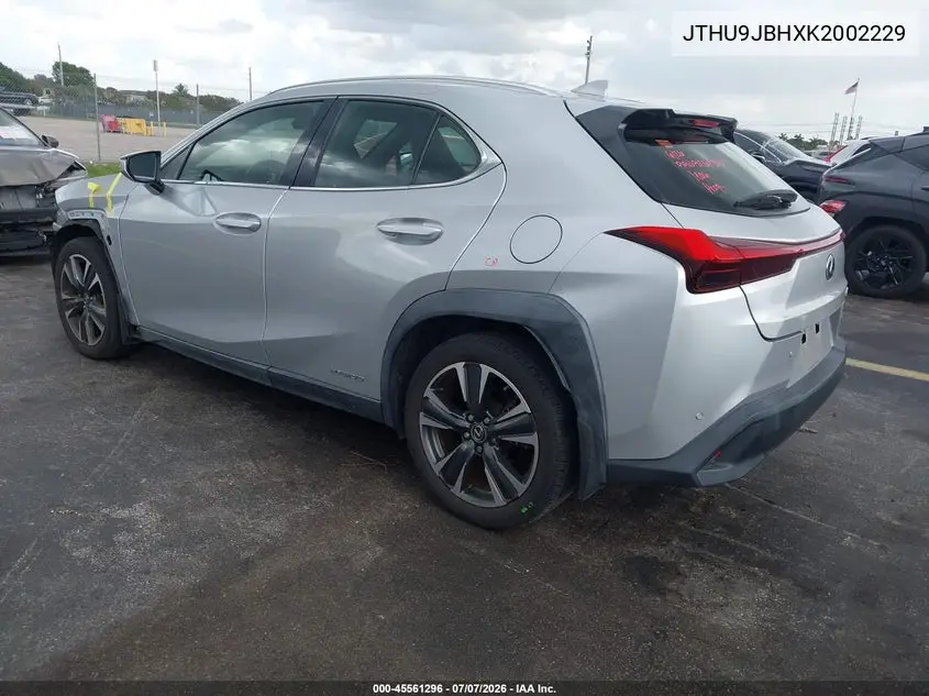 2019 Lexus Ux 250H VIN: JTHU9JBHXK2002229 Lot: 45561296